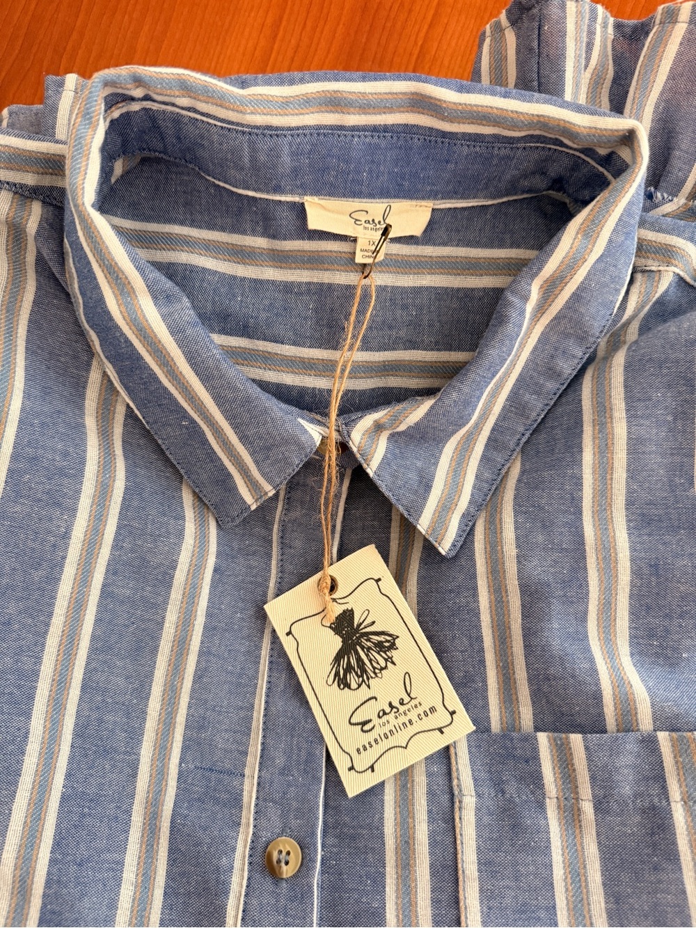 Blue Striped Ruffle-Hem Mini Dress - Picture 5 of 8